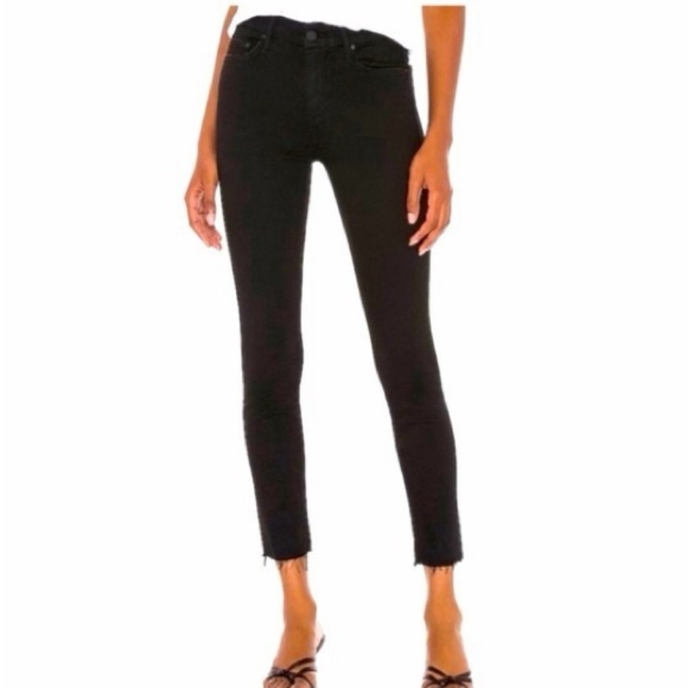 Sz 28 Mother Black Not Guilty The Looker Crop Jeans